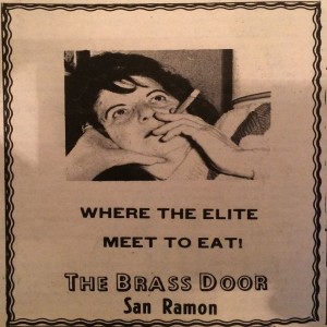 Where the Elite Meet to Eat! Brass Door ad in the San Ramon 1964 Valley Pioneer newspaper 